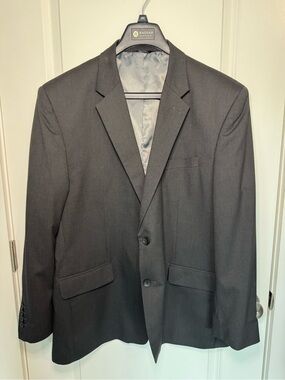 Haggar Men's Dark Gray Two-Button Suit Jacket